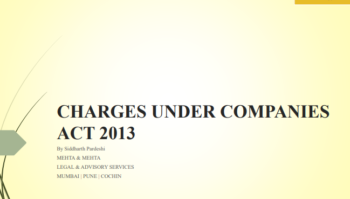 Charges under Companies Act - 2013